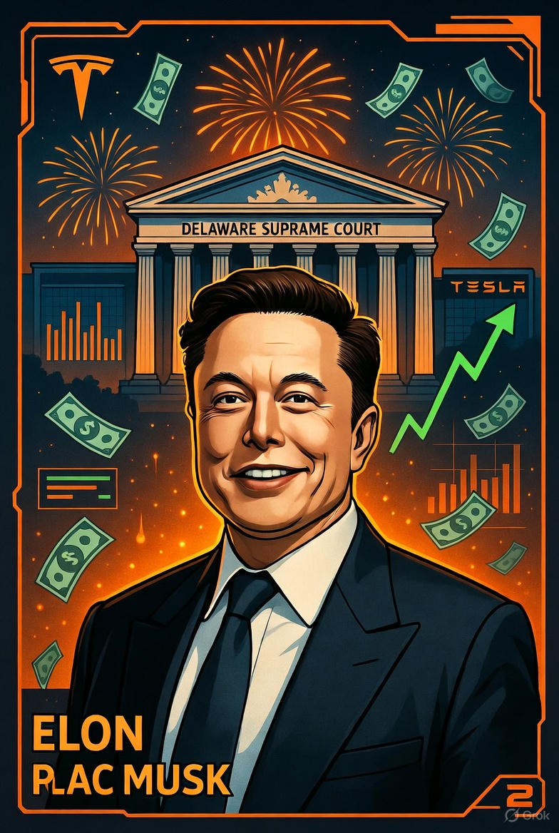 Elon Musk celebrates Delaware Supreme Court victory